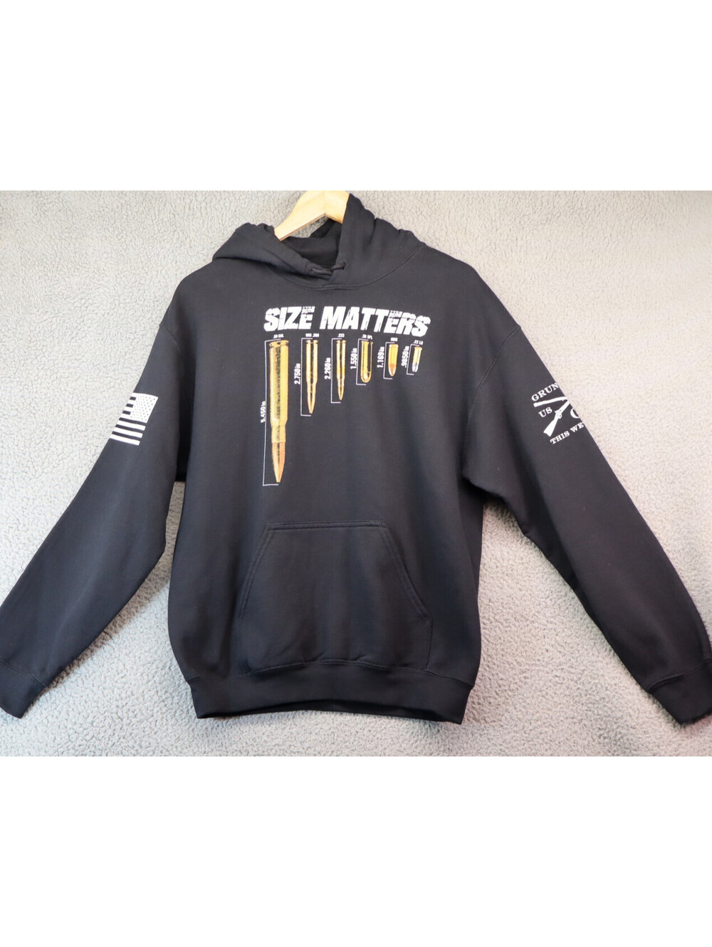 Grunt Style Hoodie Men Medium Hoodie Veterans Size Matters